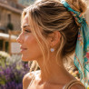 Boucles d'oreilles créoles et coeur Liberty sur acier inoxydable argent or vendues par paire cadeau femme