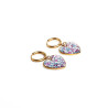 Boucles d'oreilles créoles et coeur Liberty sur acier inoxydable argent or vendues par paire cadeau femme