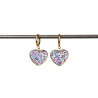 Boucles d'oreilles créoles et coeur Liberty sur acier inoxydable argent or vendues par paire cadeau femme