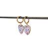 Boucles d'oreilles créoles et coeur Liberty sur acier inoxydable argent or vendues par paire cadeau femme
