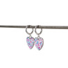 Boucles d'oreilles créoles et coeur Liberty sur acier inoxydable argent or vendues par paire cadeau femme