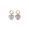 Boucles d'oreilles créoles et coeur Liberty sur acier inoxydable argent or vendues par paire cadeau femme