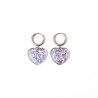Boucles d'oreilles créoles et coeur Liberty sur acier inoxydable argent or vendues par paire cadeau femme