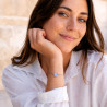 Bracelet coeur Liberty sur acier inoxydable argent or cadeau femme fillette