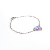 Bracelet coeur Liberty sur acier inoxydable argent or cadeau femme fillette