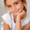 Bracelet coeur Liberty sur acier inoxydable argent or cadeau fillette ou femme