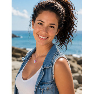 Collier pendentif coeur Liberty sur acier inoxydable argent or cadeau femme