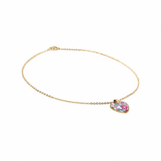 Collier pendentif coeur Liberty sur acier inoxydable argent or cadeau femme