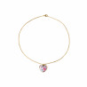 Collier pendentif coeur Liberty sur acier inoxydable argent or cadeau femme