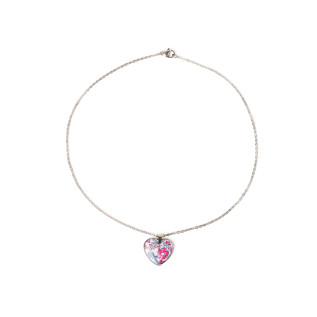 Collier pendentif coeur Liberty sur acier inoxydable argent or cadeau femme
