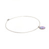 Collier pendentif rond Liberty sur acier inoxydable argent or cadeau femme