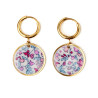 Boucles d'oreilles créoles et pendentifs ronds Liberty sur acier inoxydable argent or vendues par paire cadeau femme