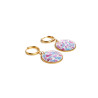 Boucles d'oreilles créoles et pendentifs ronds Liberty sur acier inoxydable argent or vendues par paire cadeau femme