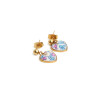 Boucles d'oreilles sur clous et pendentifs coeurs Liberty sur acier inoxydable argent or vendues par paire cadeau femme Fillette