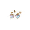 Boucles d'oreilles sur clous et pendentifs coeurs Liberty sur acier inoxydable argent or vendues par paire cadeau femme Fillette