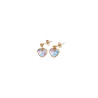 Boucles d'oreilles sur clous et pendentifs coeurs Liberty sur acier inoxydable argent or vendues par paire cadeau femme Fillette