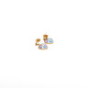 Boucles d'oreilles sur clous et pendentifs coeurs Liberty sur acier inoxydable argent or vendues par paire cadeau femme Fillette