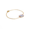 Bracelet pendentif rond Liberty sur acier inoxydable argent or cadeau femme fillette
