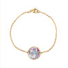 Bracelet pendentif rond Liberty sur acier inoxydable argent or cadeau femme fillette