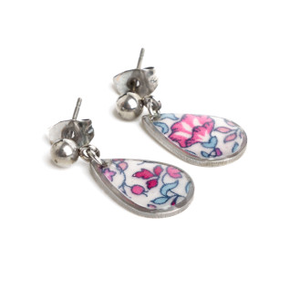 Boucles d'oreilles sur clous et pendentifs gouttes Liberty acier inoxydable argent or vendues par paire cadeau fillette ou femme