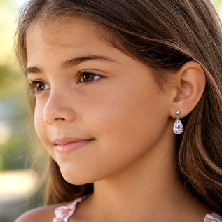 Boucles d'oreilles sur clous et pendentifs gouttes Liberty acier inoxydable argent or vendues par paire cadeau fillette ou femme