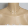 Collier mariage DONNA, argent, or, or rose, perles Swarovski, blanc, ivoire