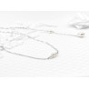 Collier de dos nu mariage IVANA argent, or, or rose, cristal Swarovski, ivoire, blanc, bijou de dos et collier tout-en-un