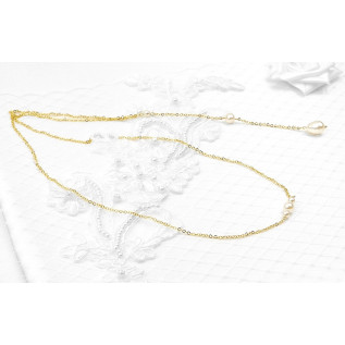 Bridal backdrop pendant necklace IVANA, silver, gold, rose gold, Swarovski crystal, back drop and necklace all-in-one
