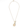 Collier pendentif raquette de tennis sur acier inoxydable argent or avec ou sans gravure