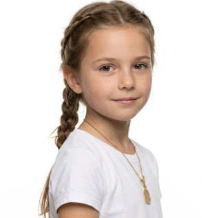 Collier enfant raquette de tennis sur acier inoxydable argent or avec ou sans gravure