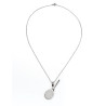 Collier enfant raquette de tennis sur acier inoxydable argent or avec ou sans gravure