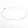 White mother-of-pearl necklace on silver or gold stainless steel woman necklace gift