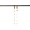 Boucles d'oreilles petites créoles et perles en nacre blanche sur chaîne fine acier inoxydable argent ou or cadeau boucles femme