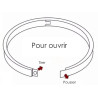 Lot de 3 bracelets manchette acier inoxydable argent ou or