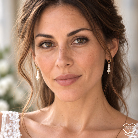 Boucles d'oreilles mariée...