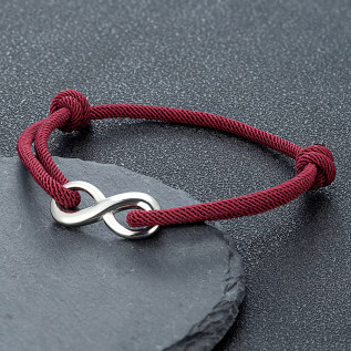Adjustable stainless steel Infinity bracelet nautical Milan cord unisex men women bracelet 9 colours