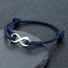 Adjustable stainless steel Infinity bracelet nautical Milan cord unisex men women bracelet 9 colours