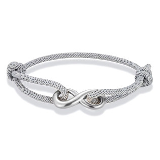 Bracelet réglable Infinity acier inoxydable corde nautique corde de Milan bracelet homme femme unisexe 9 couleurs
