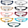 Adjustable stainless steel Infinity bracelet nautical Milan cord unisex men women bracelet 9 colours