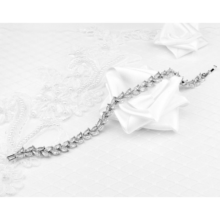 Bracelet mariage CLAUDIA, argent, or, oxyde de zirconium