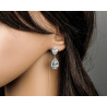 Boucles d'oreilles mariage KELLY, argent, or, or rose, oxyde de zirconium