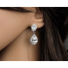 Boucles d'oreilles mariage KELLY, argent, or, or rose, oxyde de zirconium