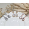 Bridal earrings KELLY, silver, gold, rose gold, cubic zirconia