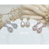 Bridal earrings KELLY, silver, gold, rose gold, cubic zirconia