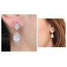 Bridal earrings KELLY, silver, gold, rose gold, cubic zirconia