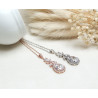 Bridal pendant neckace MARISSA, silver, rose gold, cubic zirconia