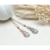 Bridal pendant neckace MARISSA, silver, rose gold, cubic zirconia