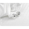 Bridal earrings ILANA on clips, silver, for non-pierced ears