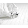 Bridal earrings ILANA on clips, silver, for non-pierced ears