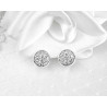 Bridal earrings ILANA on clips, silver, for non-pierced ears
